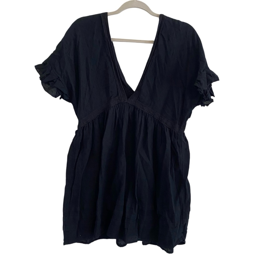 Urban outfitters black cotton swim coverup Medium